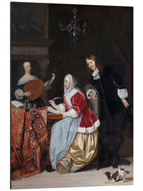 Magnettafel Junge Frau komponiert ein Musikstück