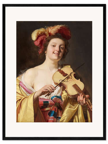 Framed art print The violin player
