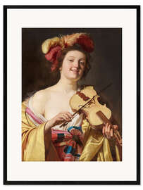 Kehystetty taidepainatus The violin player