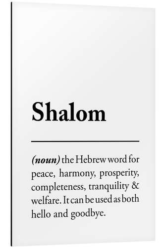 Cuadro de aluminio Definición Shalom (inglés)