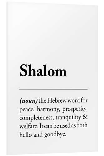 Stampa su PVC Definizione di Shalom (inglese)