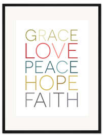 Gerahmter Kunstdruck Motivierende Worte (Englisch)