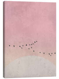 Tableau sur toile  Migration des oiseaux au lever du soleil - Finlay and Noa