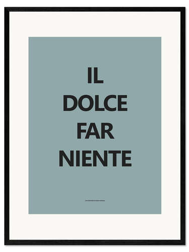 Ingelijste kunstdruk The sweet idleness (Italian)
