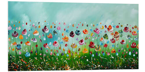 Quadro em PVC Colourful Flowers I