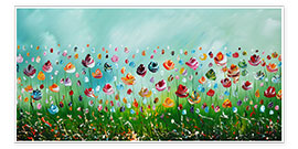 Wandbild  Farbenfrohe Blumen I - Theheartofart Gena