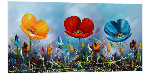 Tableau en PVC Three Flowers II