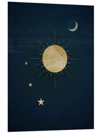 Foam board print Sun, Moon and Stars