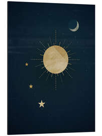 Magnettafel Sonne, Mond und Sterne