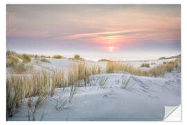 Vinilo para la pared Amanecer en las dunas de Sylt