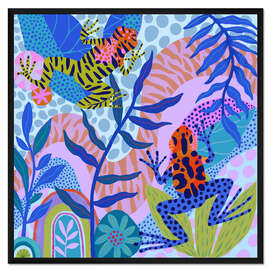 Gerahmter Kunstdruck Baumsteigerfrösche