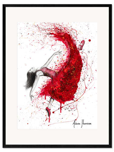 Impression artistique encadrée Danse avec du vin rouge