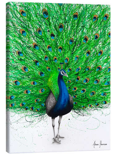 Canvas print Prancing Peacock