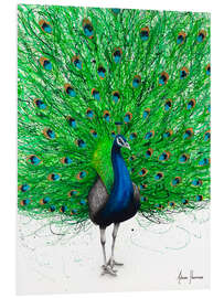 Foam board print Prancing Peacock