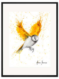Gerahmter Kunstdruck Goldene Meise