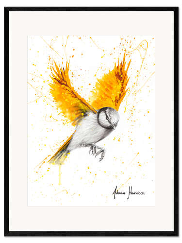 Inramat konsttryck Tiger Wings Bird