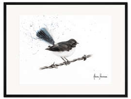 Gerahmter Kunstdruck Hundertjährige Bachstelze