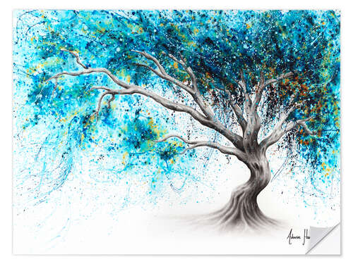 Wall sticker Blue Crystal Dream Tree