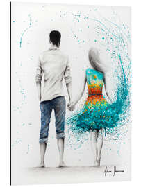 Magnettafel Paar am Ozean