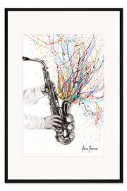 Gerahmter Kunstdruck Das Jazz-Saxophon