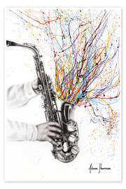Póster  El saxofón de jazz - Ashvin Harrison