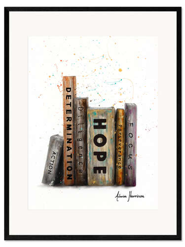 Stampa artistica con cornice I libri del successo