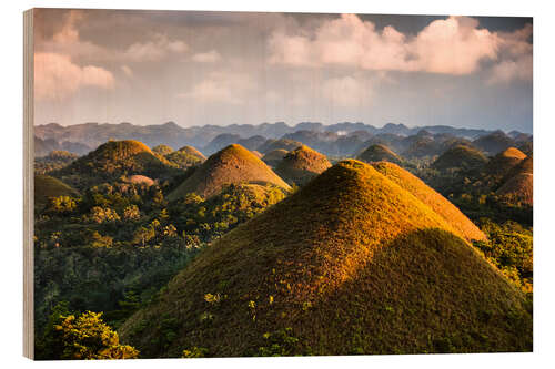 Cuadro de madera Chocolate Hills, Philippines