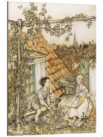 Magnettafel Kai und Gerda auf dem Dach