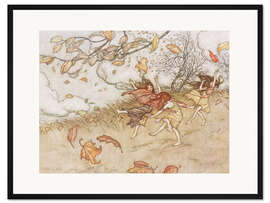 Gerahmter Kunstdruck Illustration aus Peter Pan