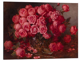 Aluminium print Still life with roses