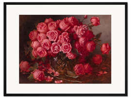 Gerahmter Kunstdruck Stilleben mit Rosen