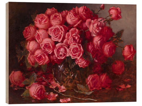 Quadro de madeira Natureza morta com rosas