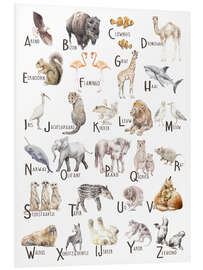 Foam board print Animal Alphabet (Dutch)