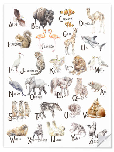 Sisustustarra Animal Alphabet (Dutch)