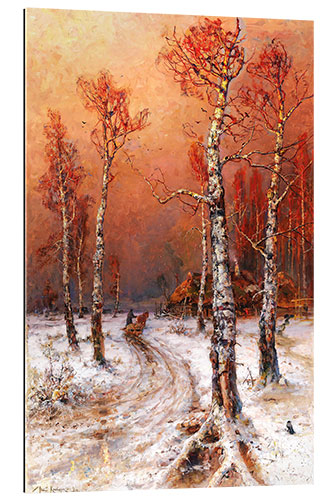 Gallery Print Winterstimmung mit Saatkrähen