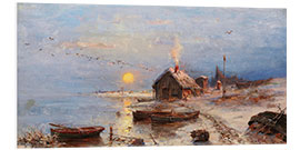 Foam board print Fishing village on the Baltic coast