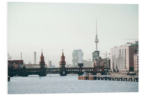 PVC print Oberbaum bridge with television tower, Berlin