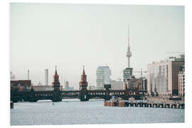 PVC-taulu Oberbaum bridge with television tower, Berlin