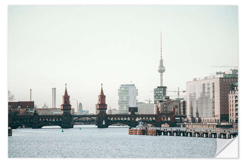 Wall sticker Oberbaum bridge with television tower, Berlin