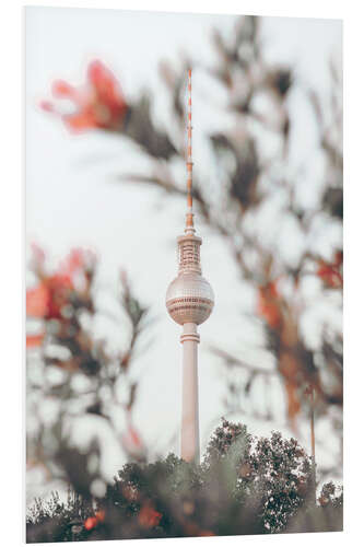 Foam board print TV tower with flowers, Berlin