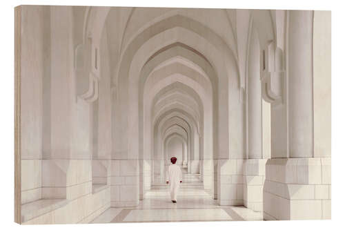 Holzbild Omani in Moschee, Oman