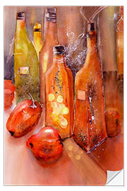 Selvklebende plakat Olive oil and paprika