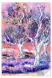 Selvklebende plakat Olive trees Provence