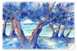 Adesivo murale Olive trees on Corfu, Greece