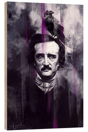 Quadro de madeira Edgar Allan Poe