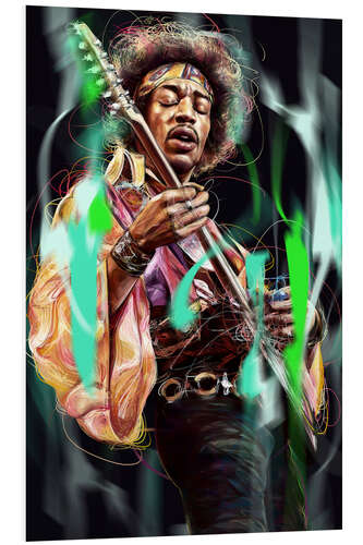 Hartschaumbild Jimi Hendrix