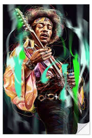 Vinilo para la pared Jimi Hendrix