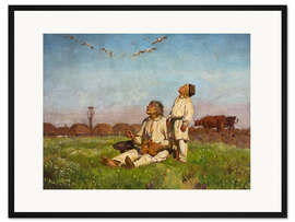 Gerahmter Kunstdruck Störche