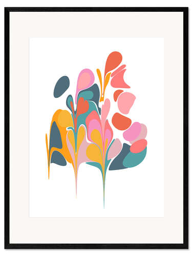 Impression artistique encadrée Bouquet floral abstrait