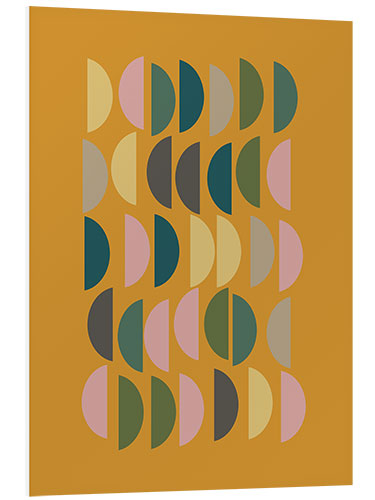 Foam board print Geometrics in Mustard